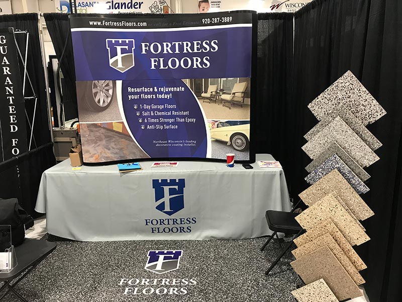Fortress Floors homeshow booth display.
